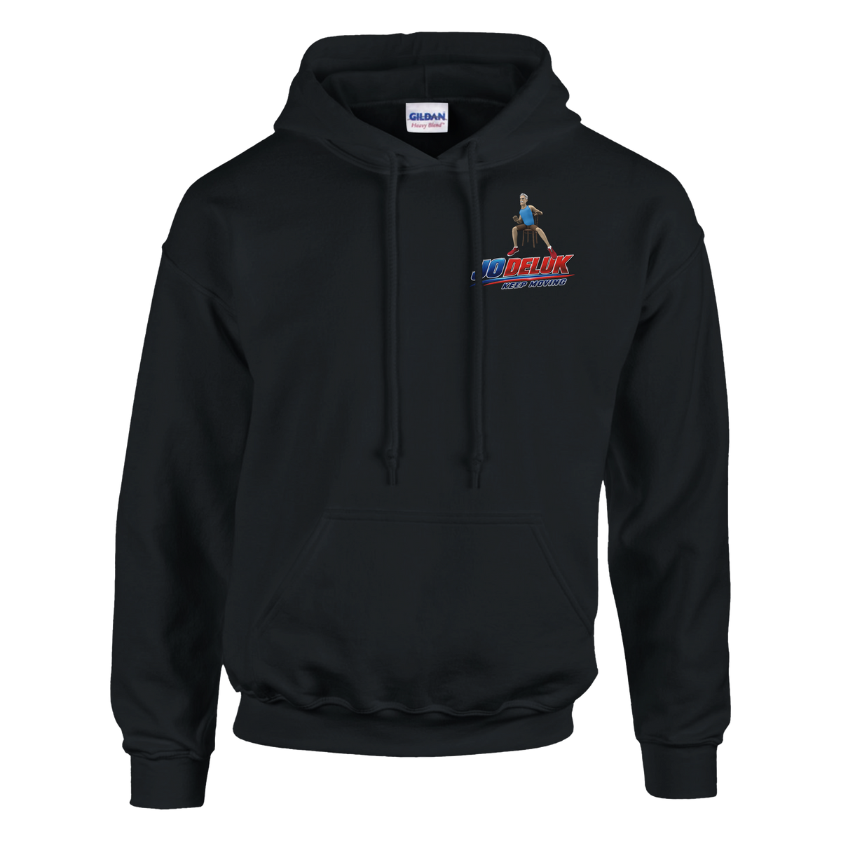 Jo Deluk Chair Tai Chi hoodie – black – Strong Core design – front view