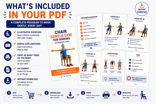 Gentle Chair Exercises for Seniors (Printable PDF)