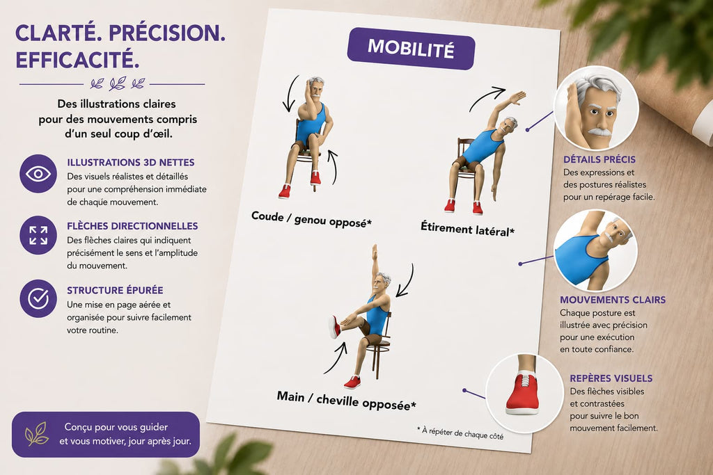 Tai Chi sur chaise en Français - PDF Perdre le gras du ventre après 50 ans (de Jo Deluk)