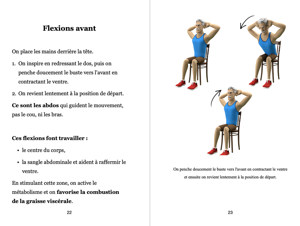 Tai Chi sur chaise en Français - PDF Perdre le gras du ventre après 50 ans (de Jo Deluk)