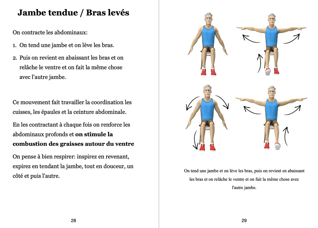 Tai Chi sur chaise en Français - PDF Perdre le gras du ventre après 50 ans (de Jo Deluk)