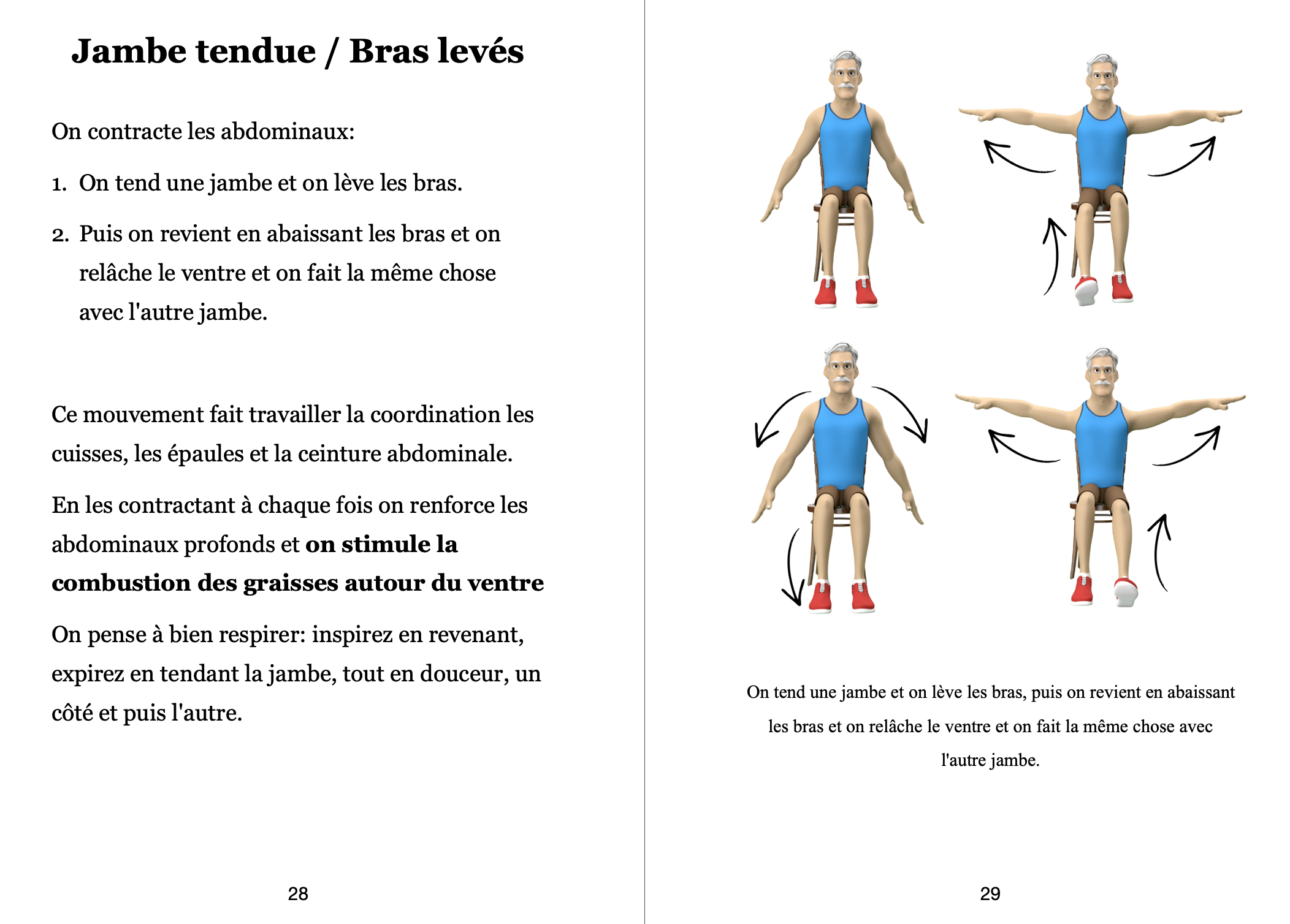 Tai Chi sur chaise en Français - PDF Perdre le gras du ventre après 50 ans (de Jo Deluk)