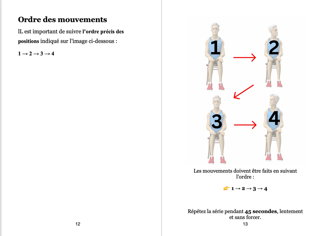 Tai Chi sur chaise en Français - PDF Perdre le gras du ventre après 50 ans (de Jo Deluk)