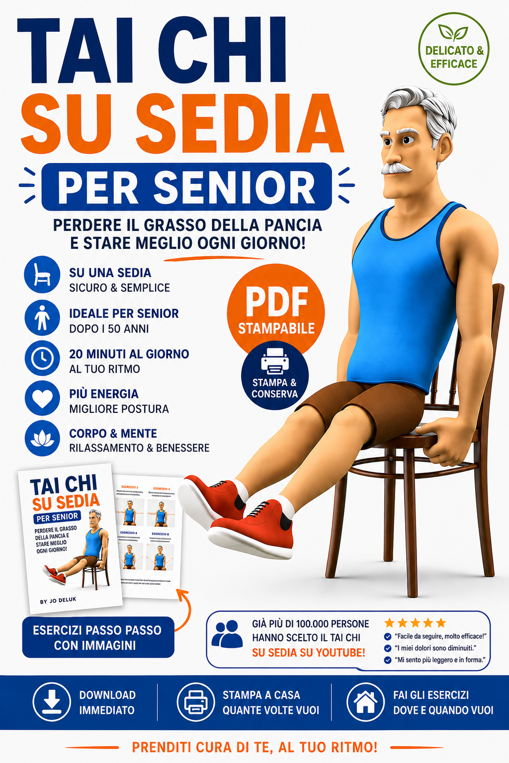 Tai chi su sedia per over 50 | PDF in italiano – Jo Deluk
